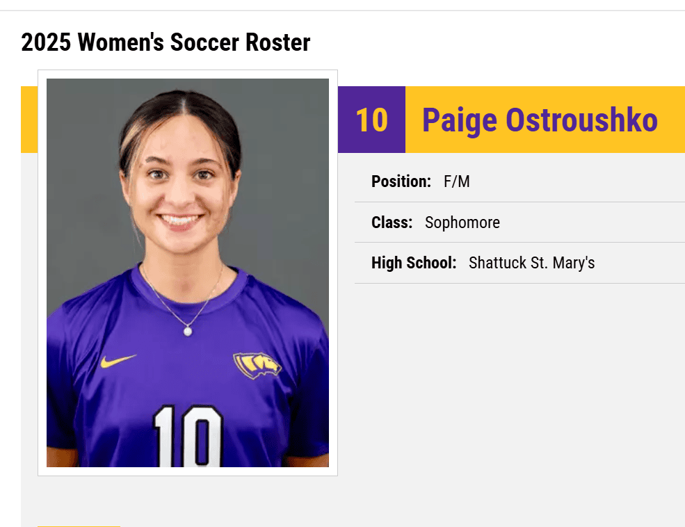 UW-Stevens Point Quietly Removes Paige Ostroushko from Soccer Team Page