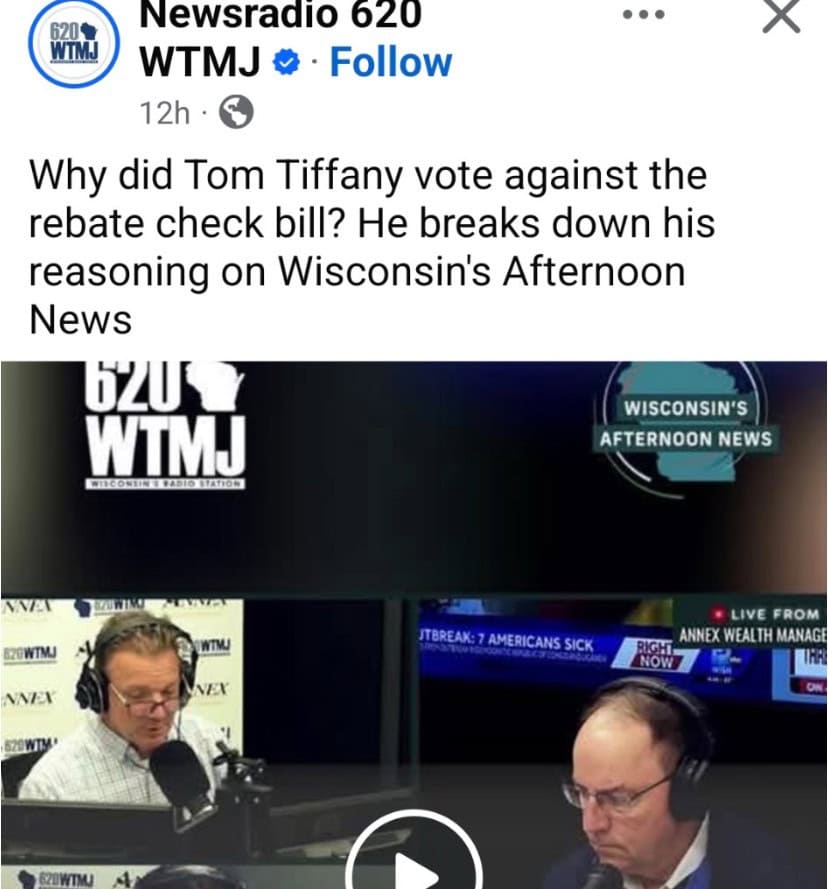 Left-Wing Journos Try to Blame Tom Tiffany for Collapse of Tax Relief, School Funding Bill