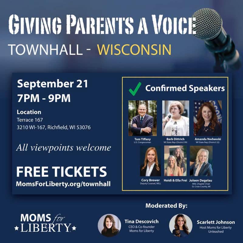 Giving Parents a Voice: Tiffany to Participate in Moms for Liberty Town Hall